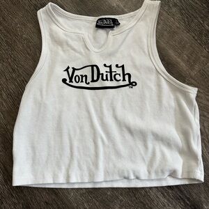 Von Dutch White Crop Top